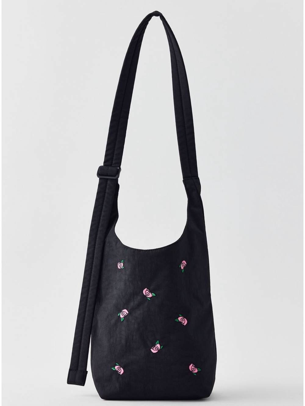 BAGGU UO Exclusive Rose Embroidery Small Nylon Sling Bag